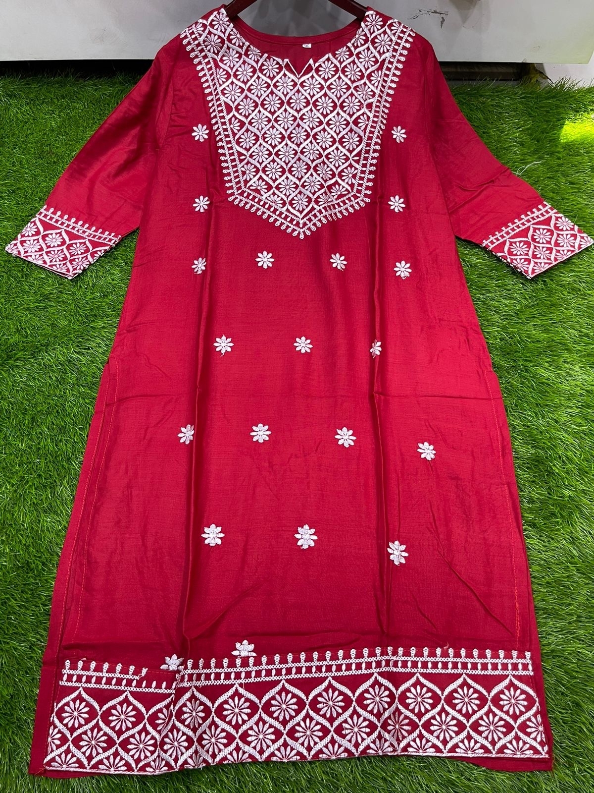 Women Launching Beautiful Embroidery Kurti
