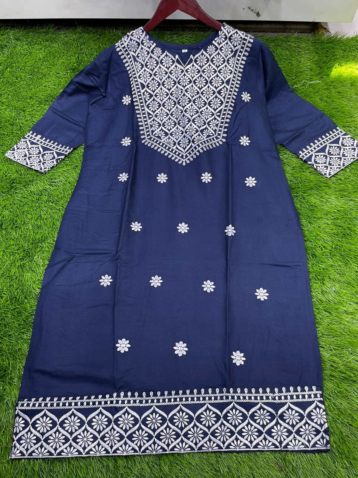 Women Launching Beautiful Embroidery Kurti