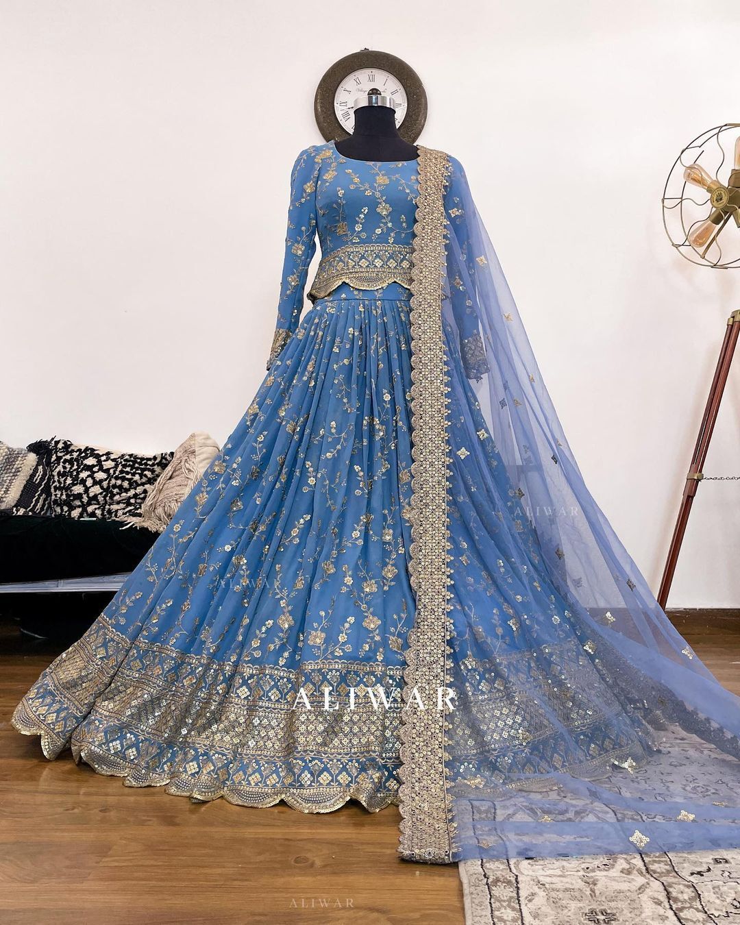 Women Presenting New Wedding Collection Lehenga Choli With Dupatta