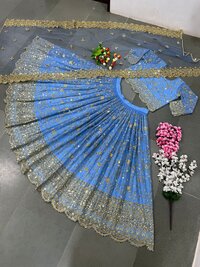 Women Presenting New Wedding Collection Lehenga Choli With Dupatta