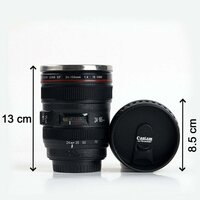 Plastic Camera Lens Stainless Steel Coffee Mug (4763)