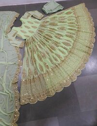 Women  Designer Party Wear Look Heavy Embroidery Sequence Work Gown