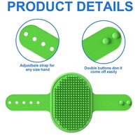 Puppies Pet Massage Rubber Bath Glove for Dogs Cats Rabbit and Hamster Grooming Shampoo Washing Hand Brush - 1 Piece (4911)