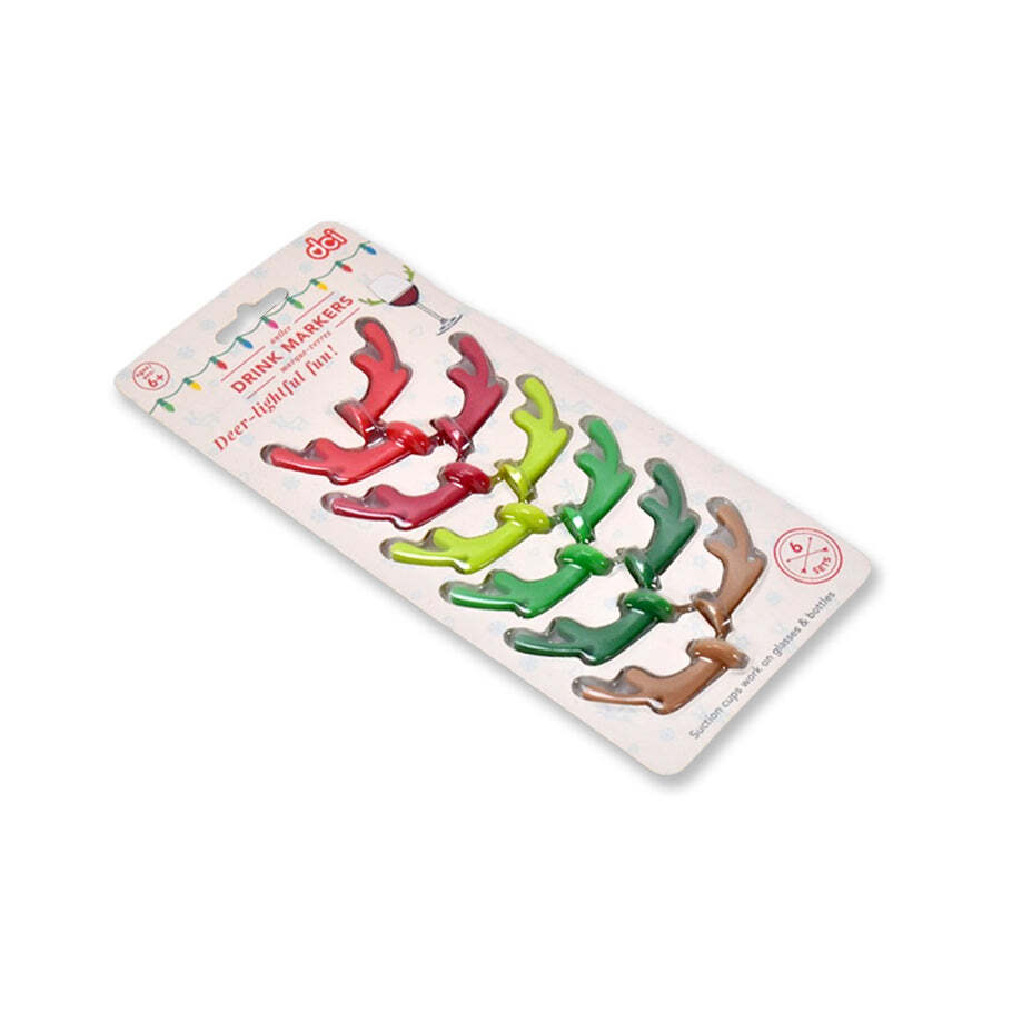 Silicone Deer Drink Marker Safe 16PCS Glass Identification Tag Lightweight Unique Durable for Party (1723)