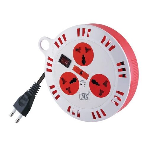 Mx 3 Outlet Universal Sockets, Spike Guard Extention Box With Master Switch, Fuse Protection