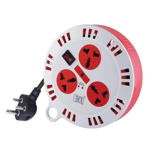 MX 3 Outlet Universal Sockets Spike Guard Extention Box with Master Switch Fuse Protection-3 Pin x 6 Meter Power Cord