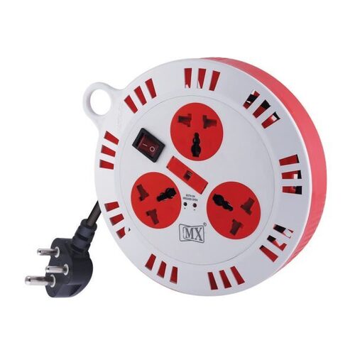 Mx 3 Outlet Universal Sockets, Spike Guard Extention Box With Master Switch, Fuse Protection