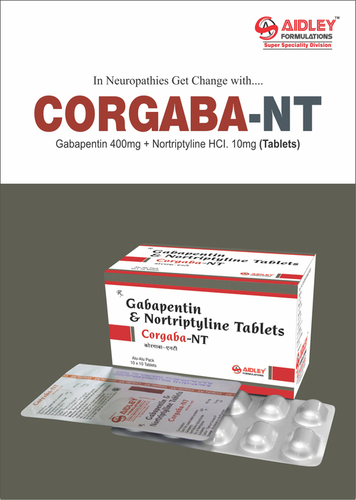 Tablet Gabapentin 400mg + Nortrytline 10mg