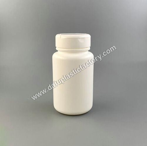 White Hdpe 100Ml Plastic Vitamin Capsule Bottle With Flip Top Cap