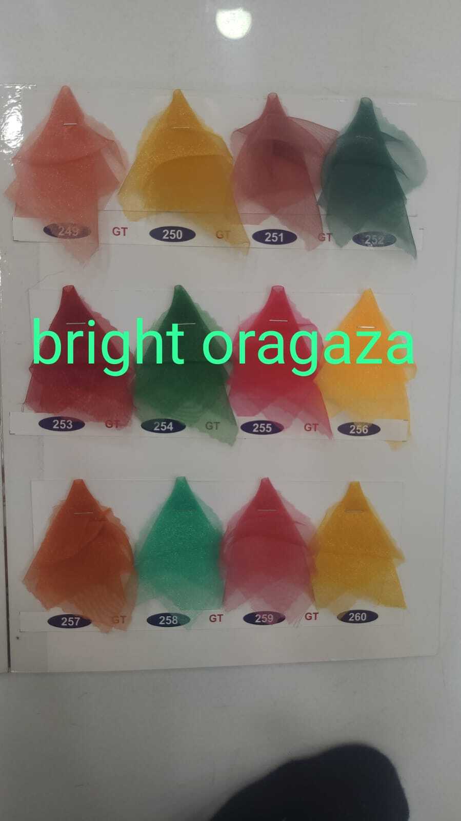 bright organza fabric