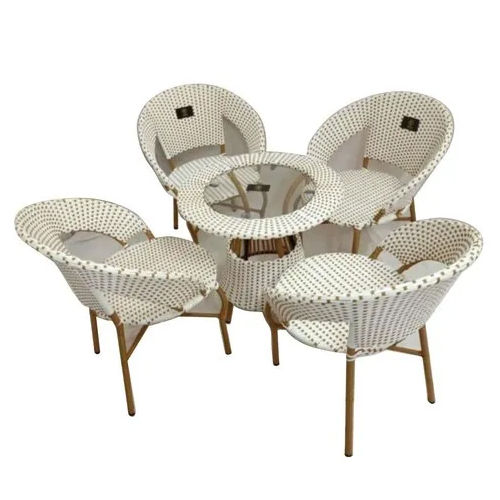 4 Seater Painted Wicker Furniture Set