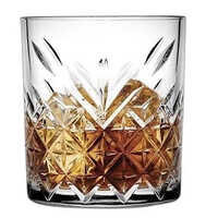 Cut Whiskey Glass - Glass, 340 Ml , Transparent, Round Shape | Ideal Utensil For Restaurants & Hotels
