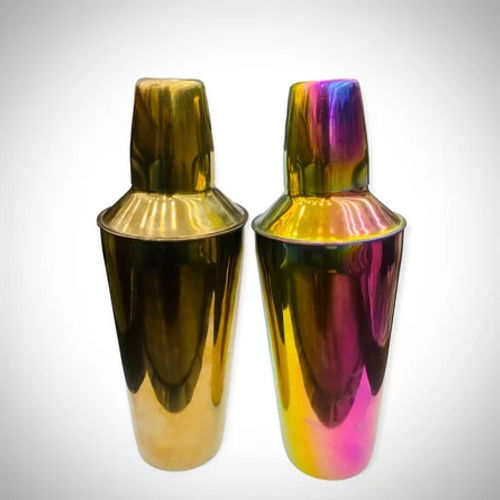 Metal Rose Gold Sparkle Cocktail Shaker