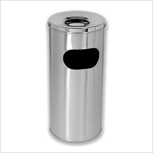 Silver Ash Can Dustbin