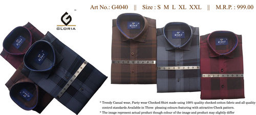 Men's Designer check Shirt G4040