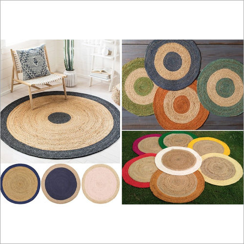 Dyed Natural Braided Jute Rugs