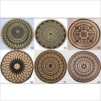 Round Braided Printed Jute Rugs