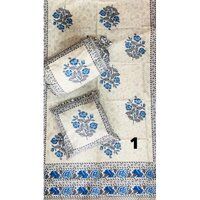 RGL Jaipuri Diwan Bed Sheet Set With Cushion Cover And Bolster Cover