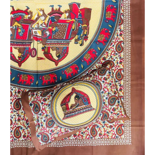 Sanganeri Diwan Bed Sheet