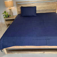 Dark Slate Blue Kantha Bed Cover