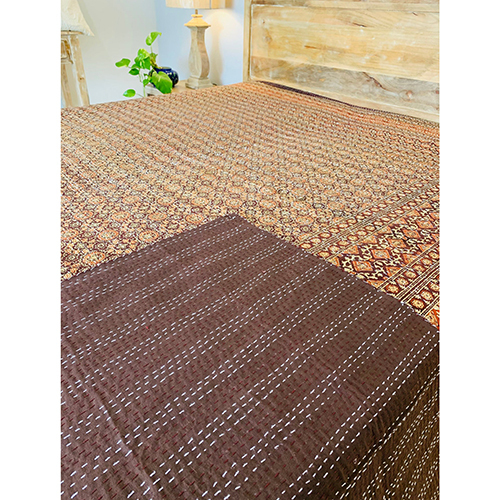 Neelofar_s Ajrakh Kantha Bed Cover