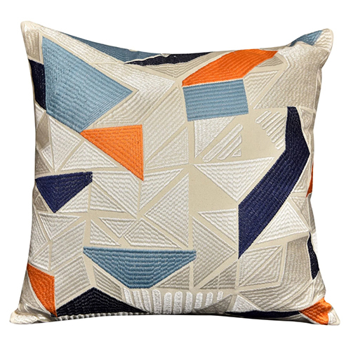 Neelofar_s Silk Thread Cushion Cover With Geometric Design