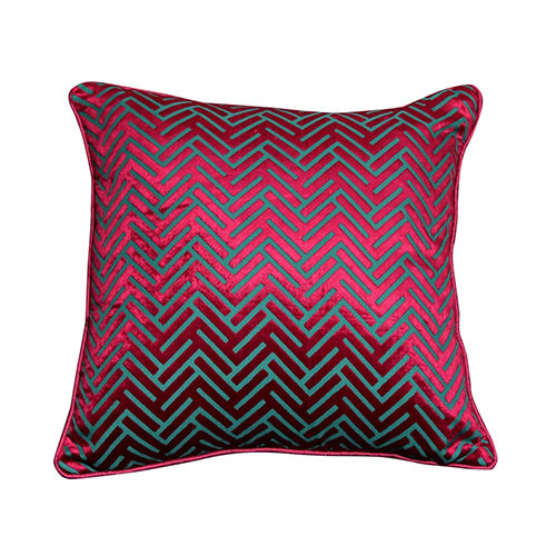Neelofar_s Velvet Magenta Cushion Cover