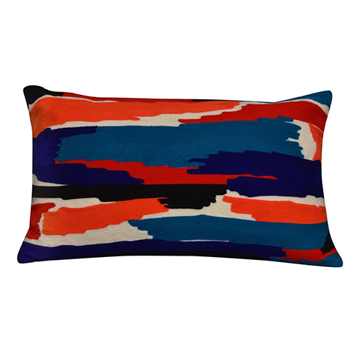 Suzani Embroidered Multi Coloured Cushion Cover in 12 x 20 Inches Neelofar_s