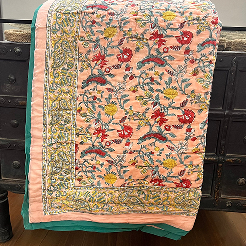 Neelofar_s Beautiful Hand Blocked Print Reversible Double Quilt