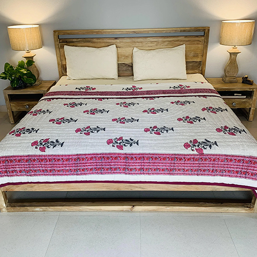 Neelofar_s Beautiful Hand Blocked Print Reversible Double Quilt