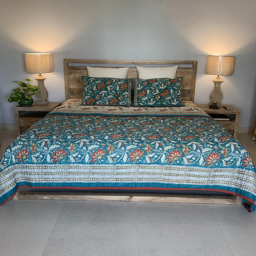 Neelofar_s Beautiful Hand Blocked Print Reversible Double Quilt