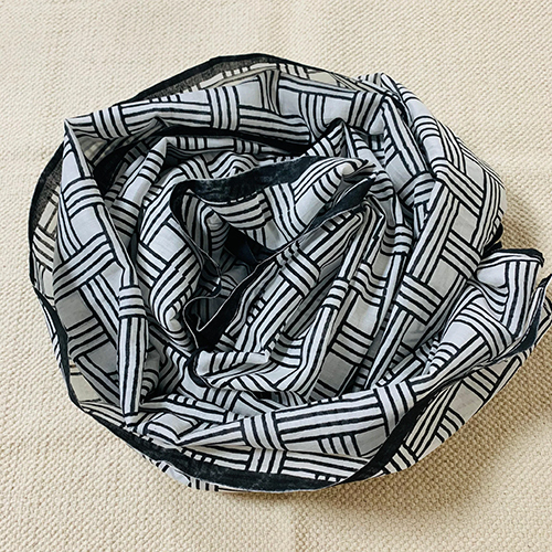 Hand Block Print Silk Stoles, Size - 38 x 72 Inches