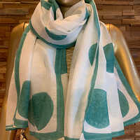 Hand Block Printed Silk Stoles, Size - 38 x 72 Inches