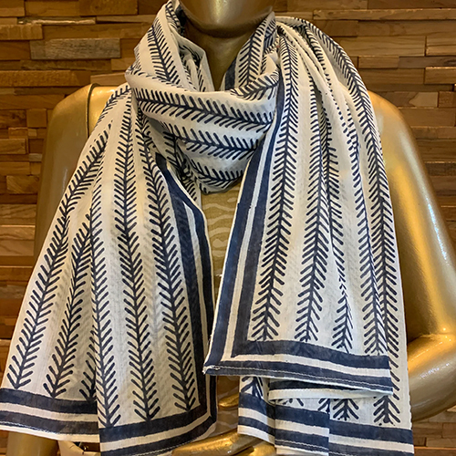 Hand Block Print Cotton Stoles, Size - 48x72 Inch