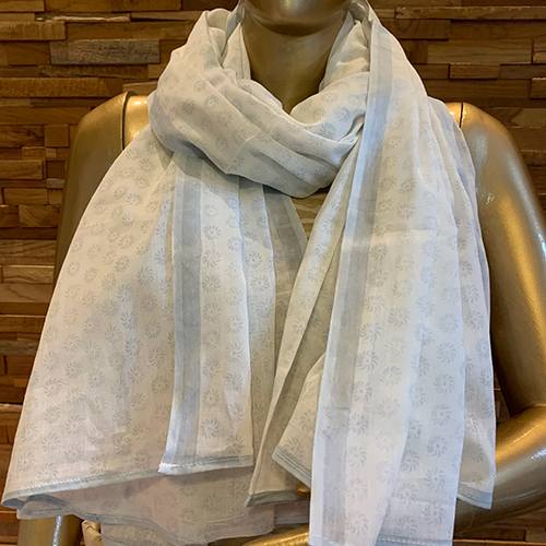 Hand Block Print Cotton Stoles, Size - 48 x 72 Inches