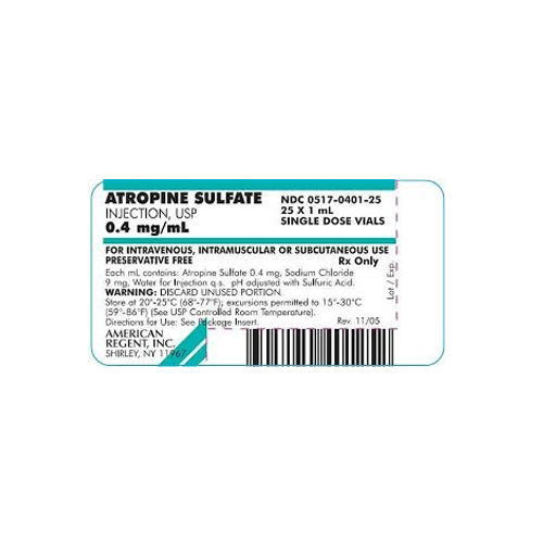 Atropine Sulphate Injection 1 ml
