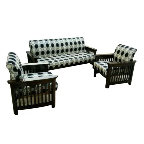Modern 5 Seater Wooden Sofa Set