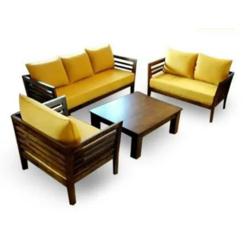 Modern 5 Seater Wooden Sofa Set