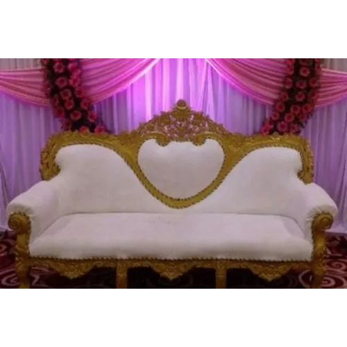 White 3 Seater Wooden Wedding Sofa