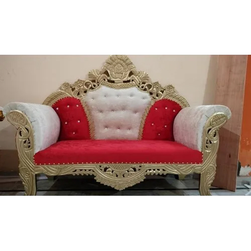 Red Wedding Wooden Sofa Hotel Furniture