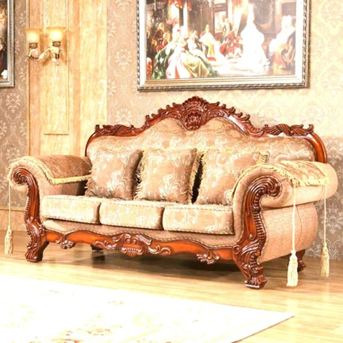 Durable Wooden Carved Sofa Set