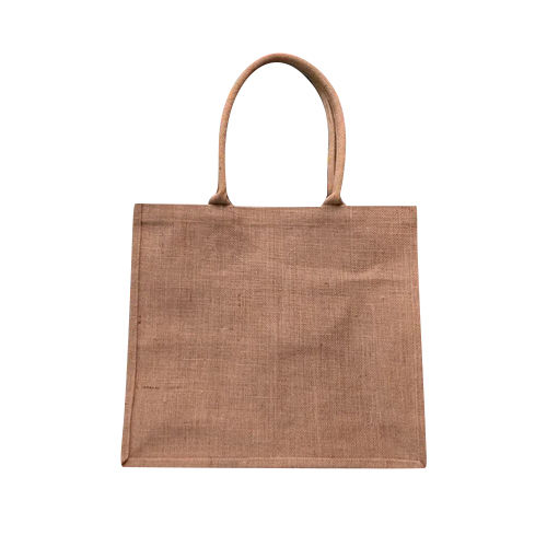 Brown Plain Jute Shopping Bag