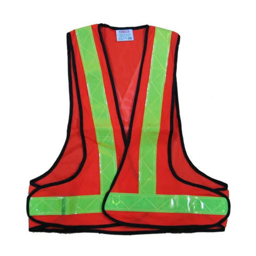 Traffic Safety Jacket - Color: Red-Green