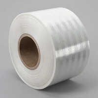 Micro Prismatic Reflective Tape - Pvc Material, White Color | Single-sided Adhesive, Enhances Visibility In Low-light Environments