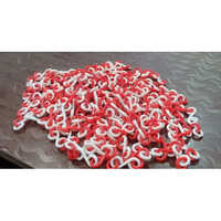 Plastic Traffic Cone Chain - Plastic, 6 Mm, Red-white | High Quality For Lane Dividing, Road Diversion, And Parking Area Usage