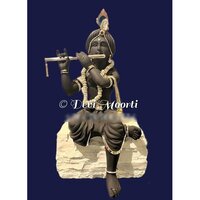 Black Marble Krishna Statue