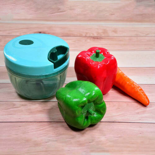 Multi / Assorted 2in1 Speedy Chopper With Easy To Chop Vegetable 550ml (2942)