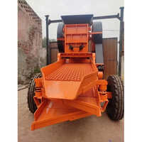 Mobile Stone Crusher - Steel, 3000x1500x2400 Mm, Orange | 50-100 Tons/hour Capacity, Manual Control, Hydraulic Method, 50 Hp Motor