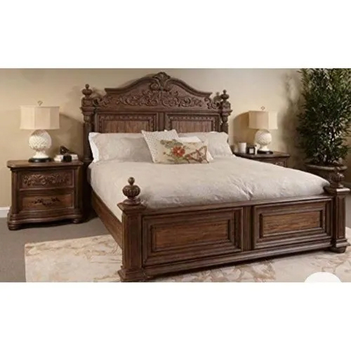 Durable Royal Solid Wooden Double Bed