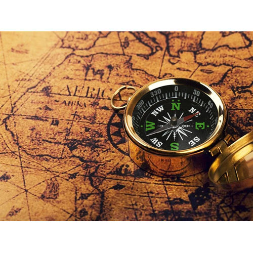 Solid Brass Nautical Pocket Compass Gift